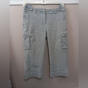 Lily's of Beverly Hills Womens Striped  Olive Green/white  Capri Size 12‎